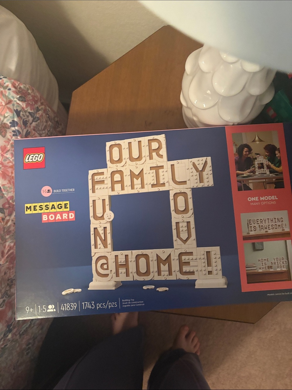 LEGO White and Tan Letter Message Board Display